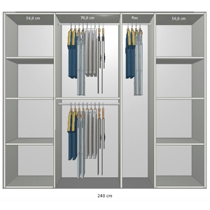 Møbler fra bredde 220 cm til 240 cm Model A